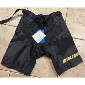 Bauer Hockey Goalie Pants Youth Kids Size Medium Black Gold Shell Breezers NEW